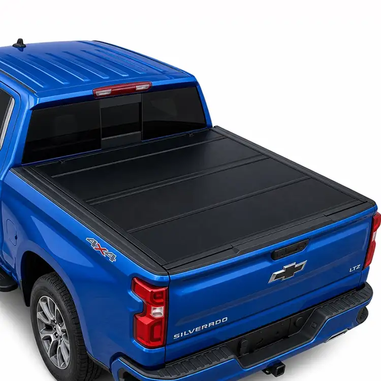 Capac de tonneau dur, cu profil redus, cu pliere în patru, pentru Chewy Silverado