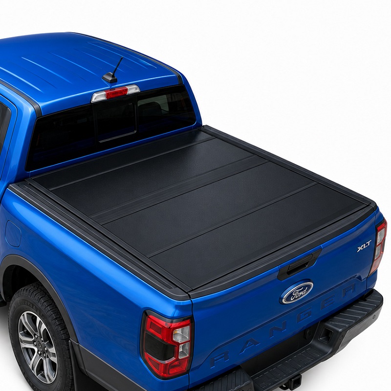 Capac de tonneau dur, cu profil redus, cu pliere cu patru orificii pentru Ford Ranger